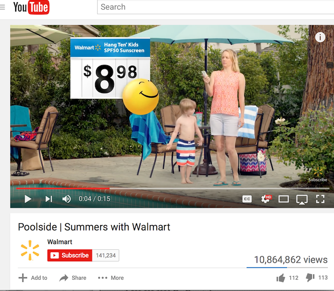 12 million plus Views Walmart Commercial CGTV